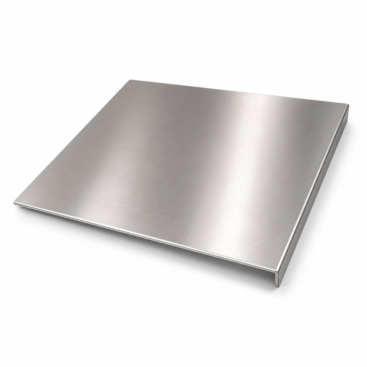Spianatoia in acciaio inox 316 satinato 10/10 ripiegato in avanti