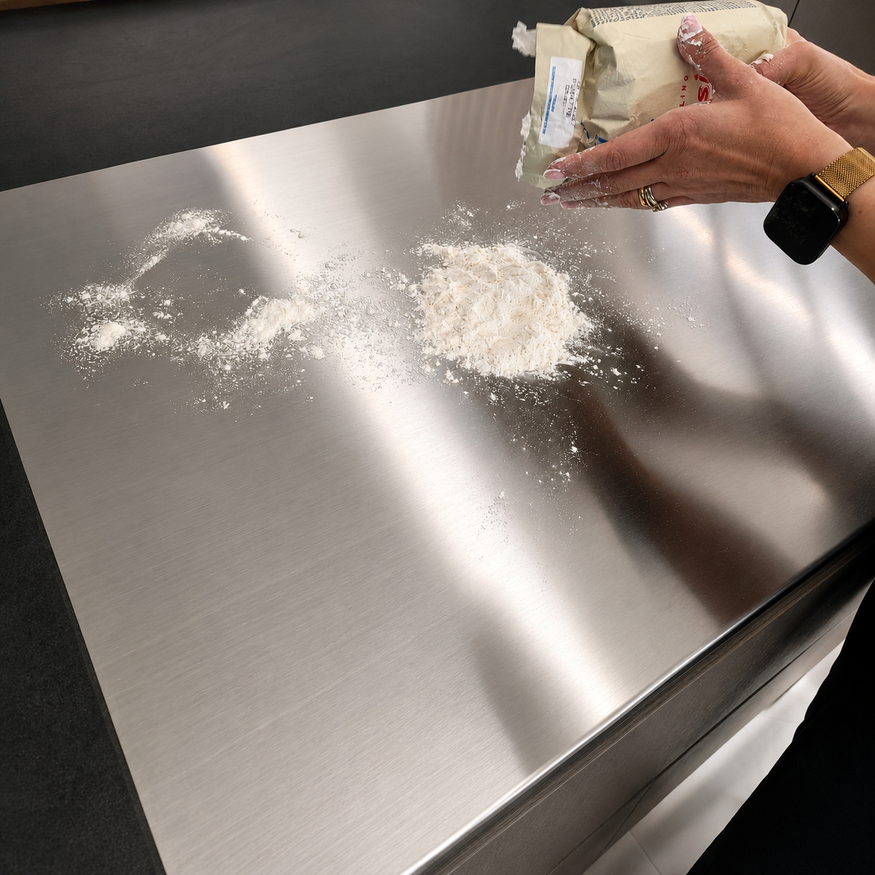 Spianatoia in acciaio inox 316 satinato 10/10 ripiegato in avanti - immagine 5